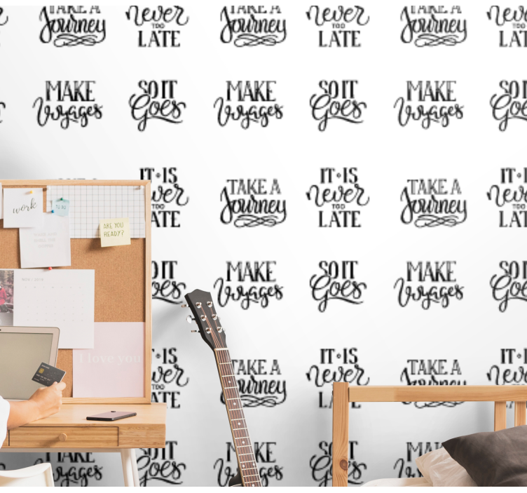 Papel pintado letras citas motivacionales - TenVinilo