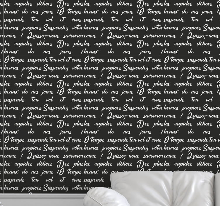 Papel pintado letras tipografía de escritura elegante - TenVinilo