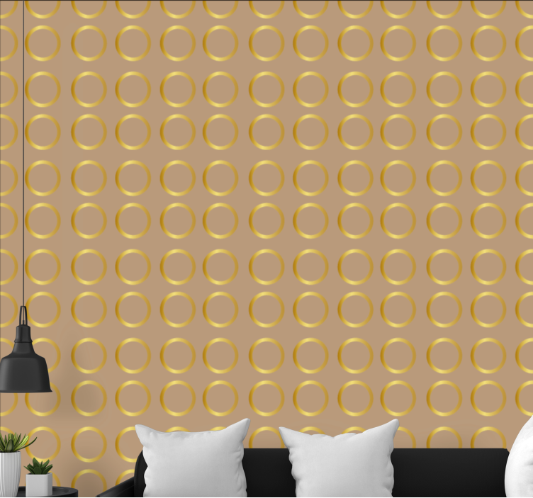 Papel pintado lunares patrón circular elegante - TenVinilo
