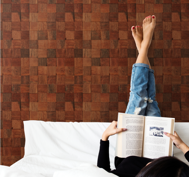 Papel pintado madera superficie texturizada - TenVinilo