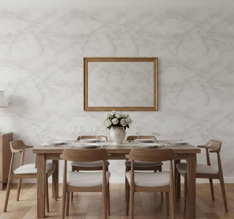 Papel pintado mármol efecto remolino neutro - TenVinilo