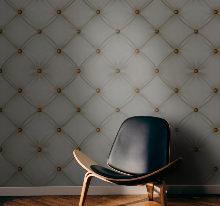 Papel pintado texturas motivo acolchado gris - TenVinilo