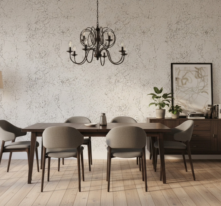 Papel pintado mármol superficie blanca agrietada - TenVinilo