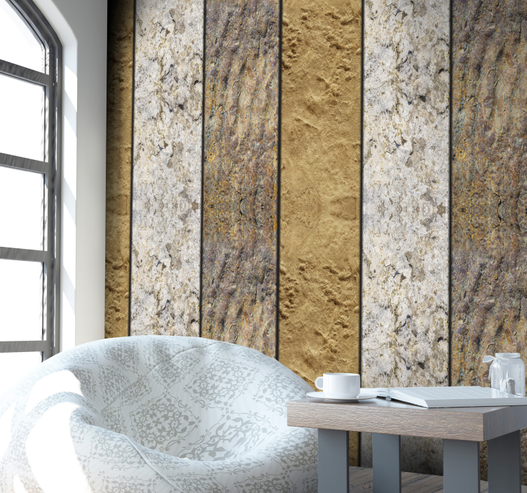 Papel pintado piedra paneles verticales - TenVinilo