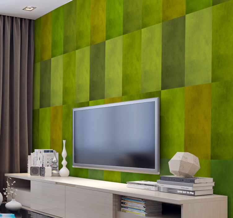 Papel pintado geométrico moderno con cuadrados - TenVinilo