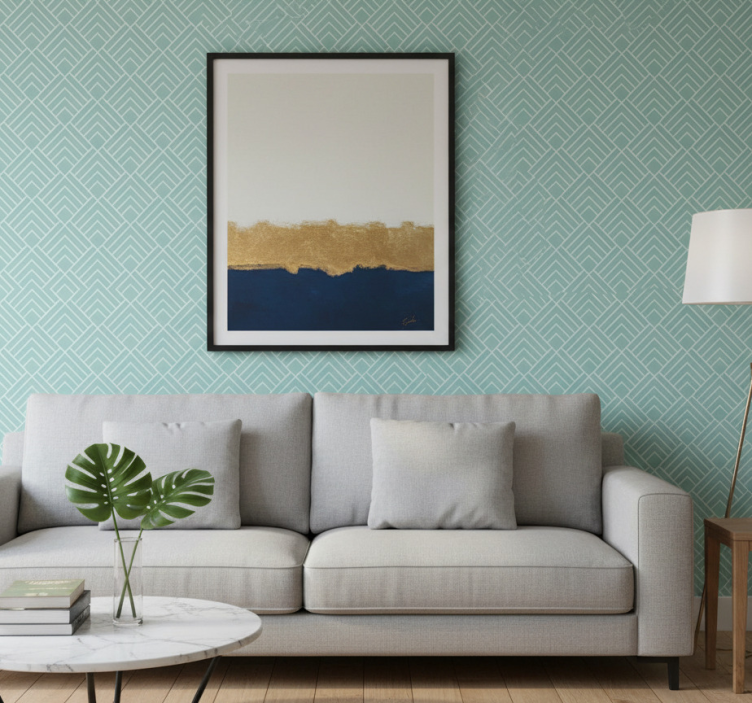 Papel pintado moderno estilo patrón geométrico - TenVinilo