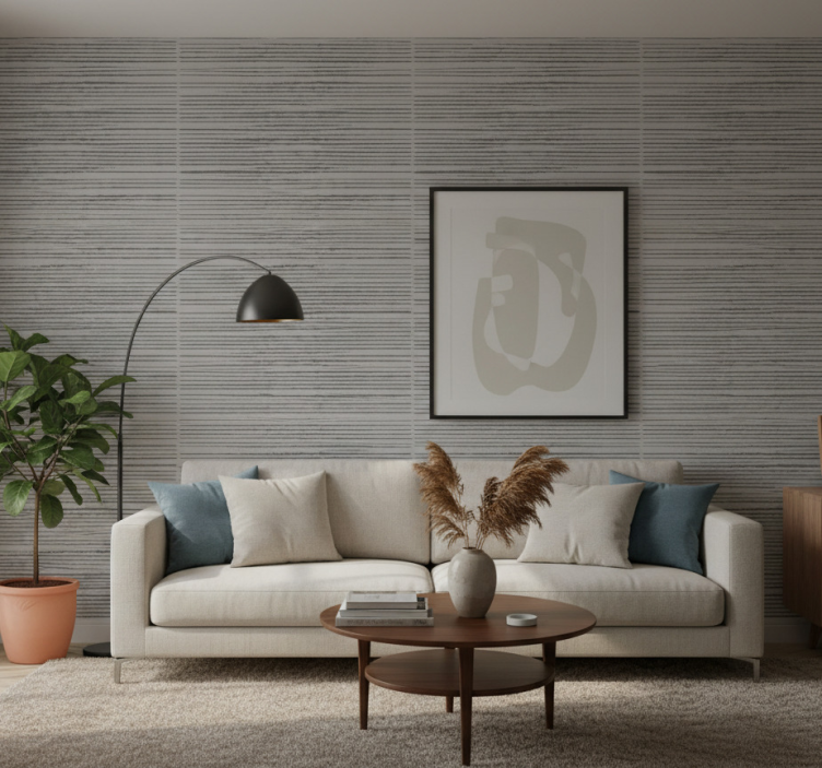 Papel pintado moderno rayas grises - TenVinilo