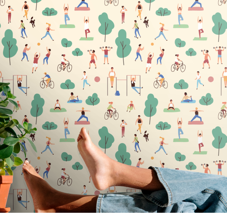 Papel pintado naturaleza actividades al aire libre - TenVinilo