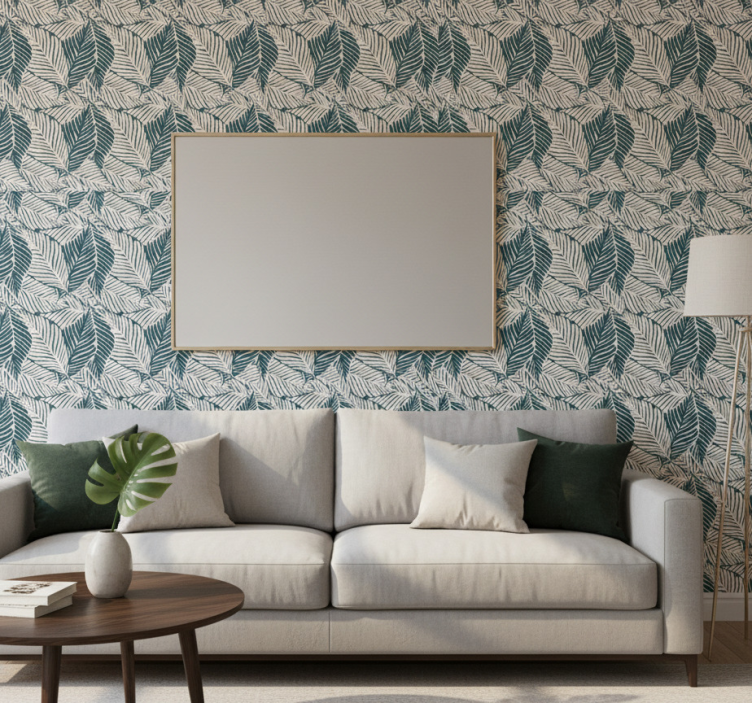 Papel pintado naturaleza patrones de hojas exuberantes - TenVinilo