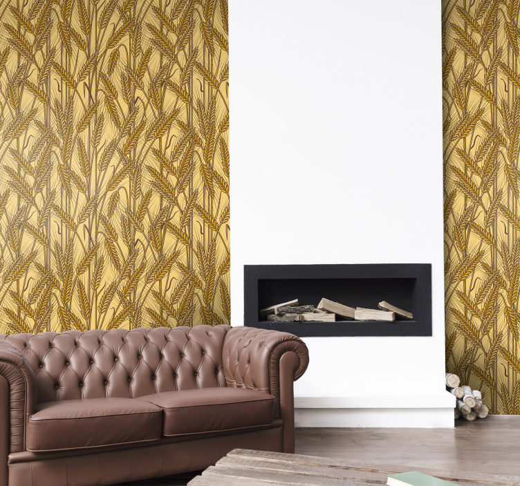 Papel pintado naturaleza estándar de trigo - TenVinilo