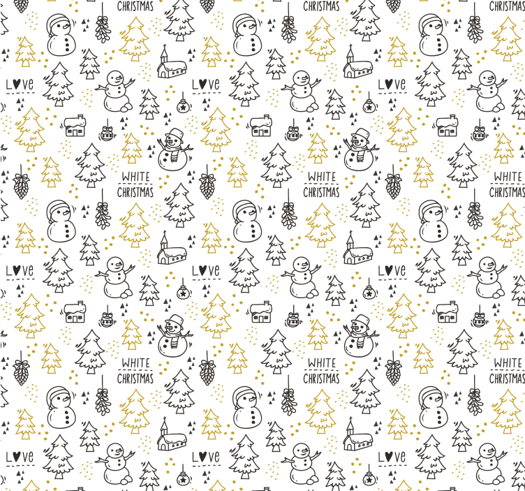 Papel pintado navidad escena festiva de invierno - TenVinilo