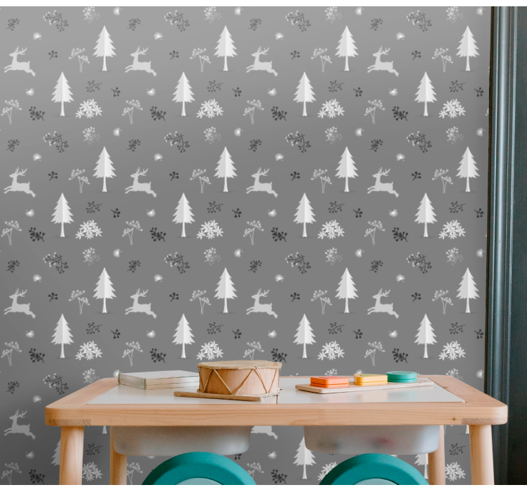 Papel pintado navidad motivo de paisaje de invierno - TenVinilo