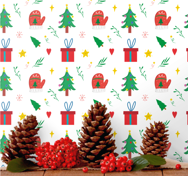Papel pintado navidad motivos de temporada festiva - TenVinilo