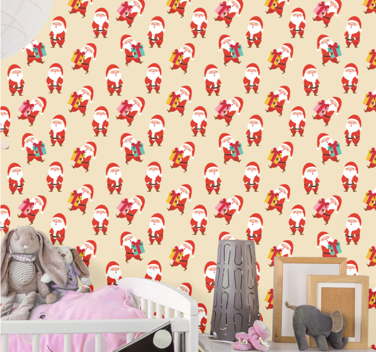 Papel pintado navidad personajes festivos - TenVinilo