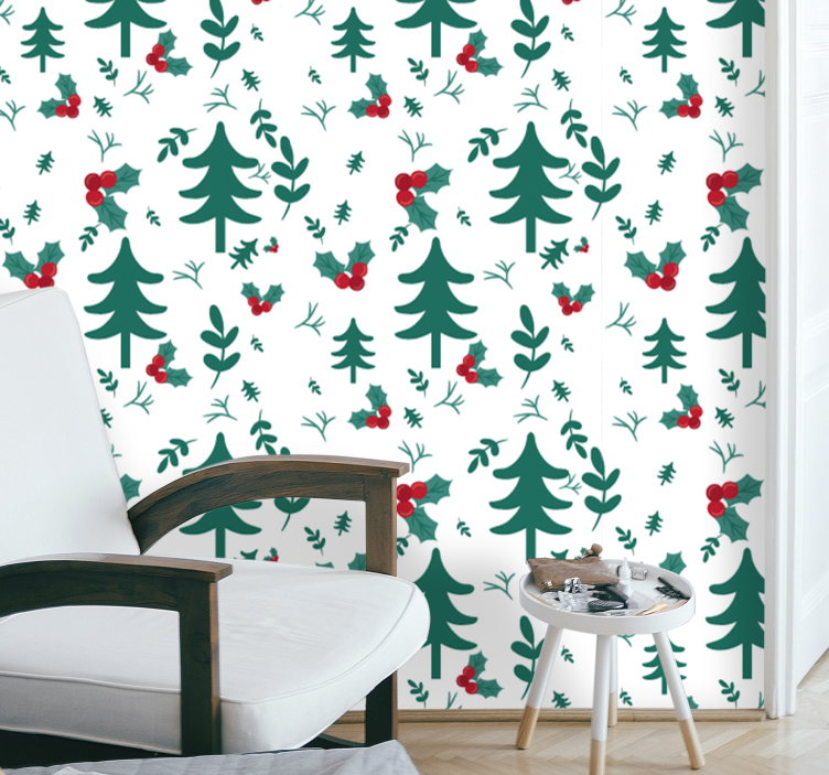 Papel pintado navidad Naturaleza navideña - TenVinilo