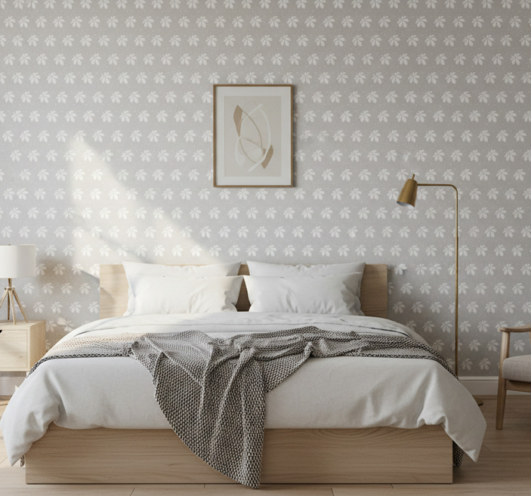 Papel pintado nórdico diseño minimalista blanco - TenVinilo