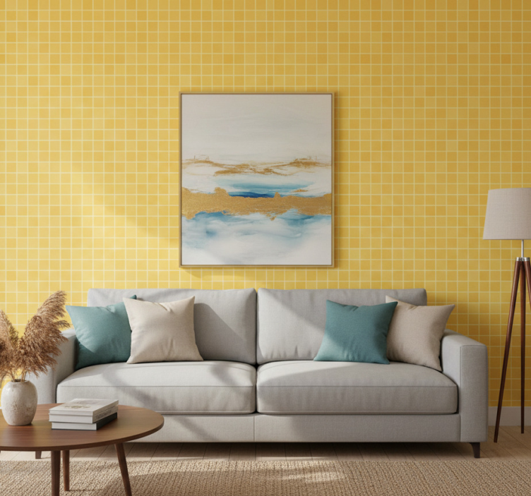 Papel pintado ornamental con diseño de mosaico - TenVinilo