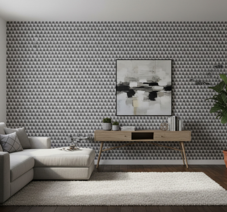 Papel pintado 3d patrón de cubos grises - TenVinilo