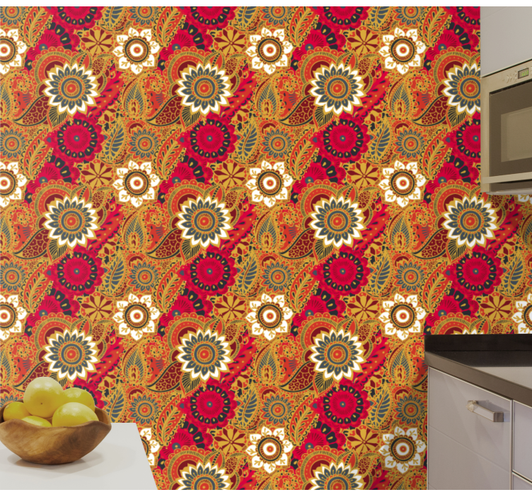 Papel pintado ornamental mandala inspirado - TenVinilo