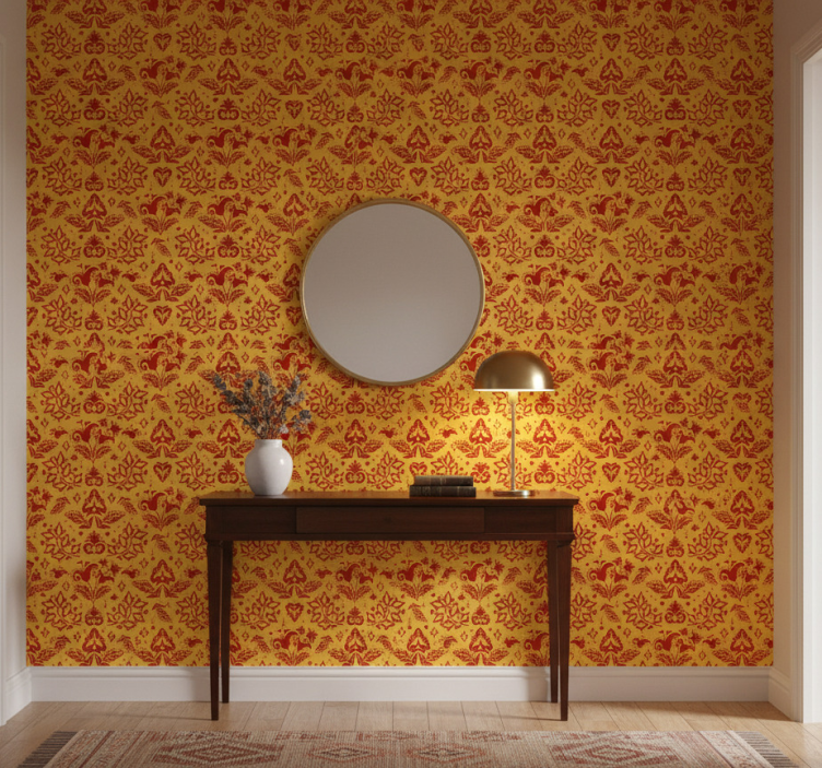 Papel pintado pasillos estilo motivo botánico - TenVinilo