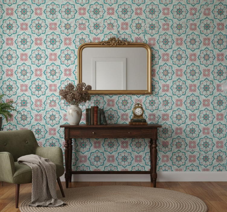 Papel pintado pasillos estilo vintage acogedor - TenVinilo