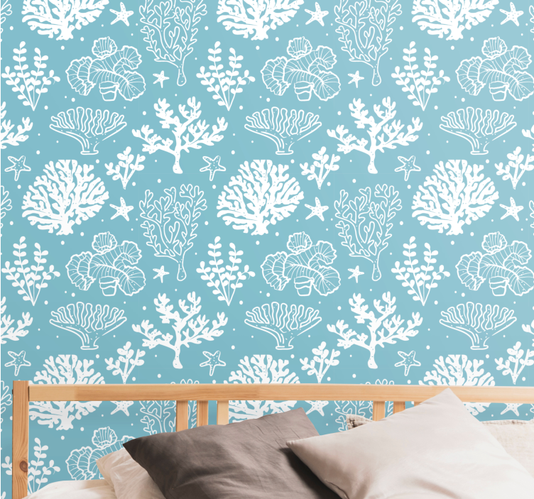 Papel pintado peces plantas botánicas subacuáticas - TenVinilo