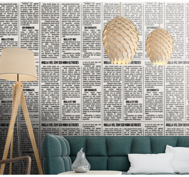 Papel pintado personalizable estilo periódico vintage - TenVinilo