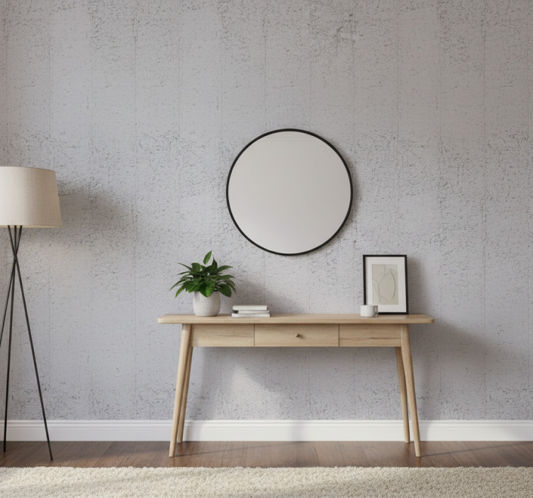 Papel pintado piedra concreto gris texturizado - TenVinilo