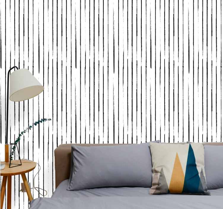 Papel pintado rayas verticales diseño de rayas minimalista - TenVinilo