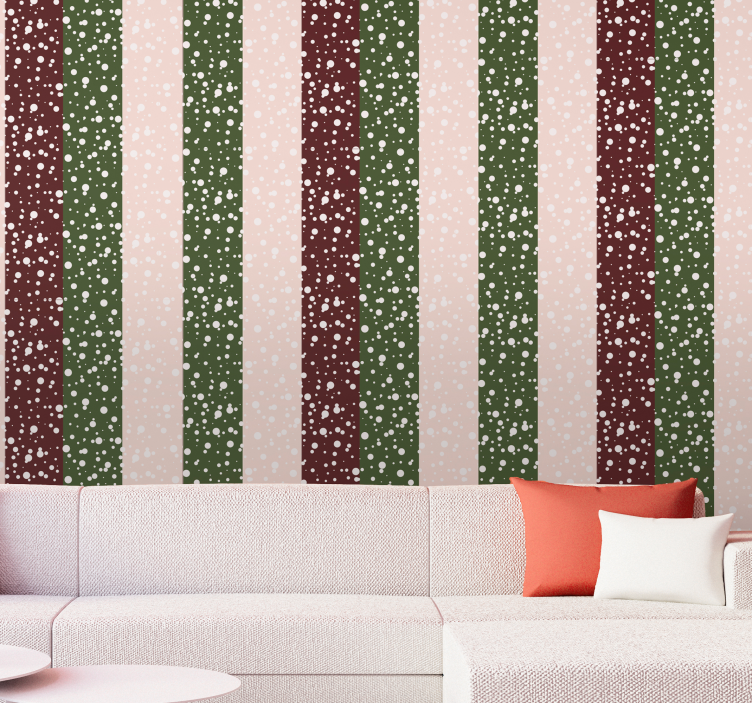 Papel pintado rayas patrón de lunares rayados - TenVinilo