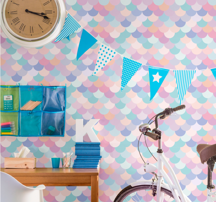 Papel pintado animales escalas con tonos suaves - TenVinilo