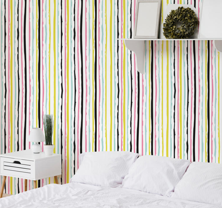 Papel pintado rayas verticales goteo vertical - TenVinilo