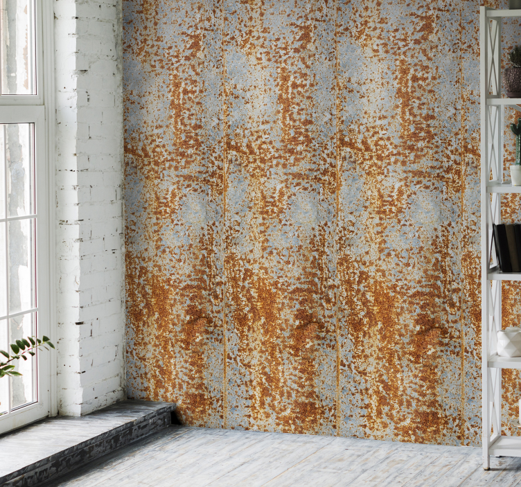 Papel pintado retro imitación óxido - TenVinilo