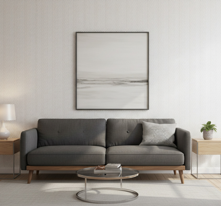 Papel pintado rústico líneas grises - TenVinilo