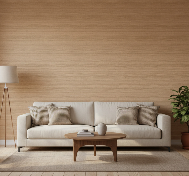 Papel pintado rústico tablones claros rayados - TenVinilo