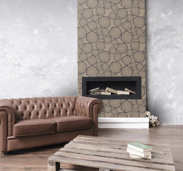 Papel pintado rústico tronco de árbol - TenVinilo