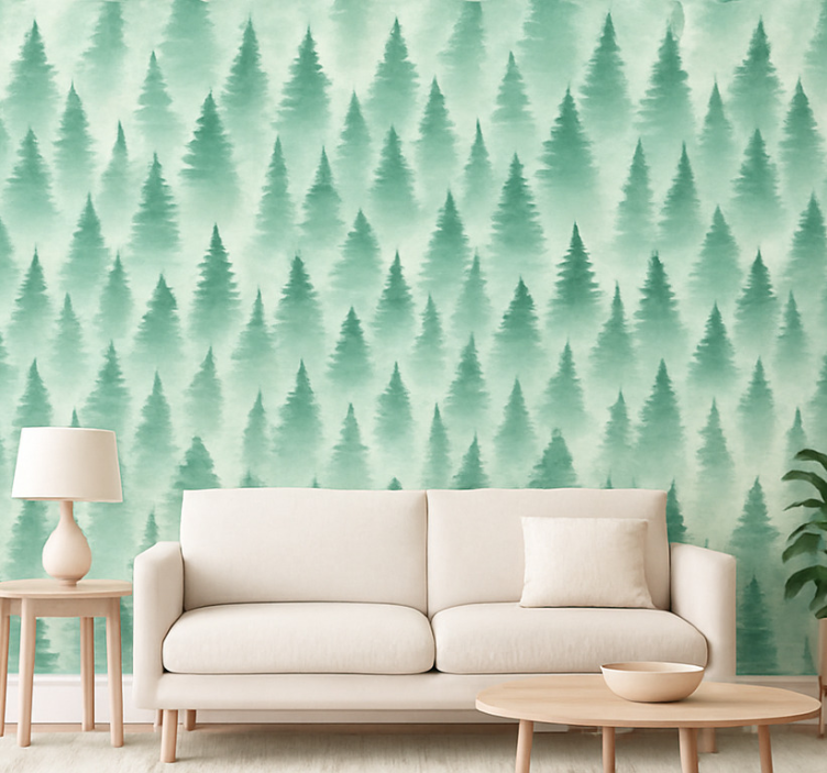 Papel pintado salón bosque místico - TenVinilo