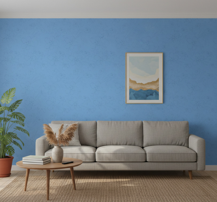 Papel pintado salón superficie inspirada en botánicos - TenVinilo