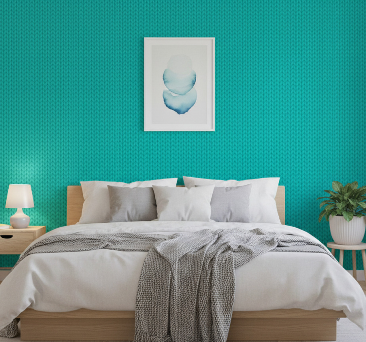 Papel pintado texturas cuerdas azules - TenVinilo