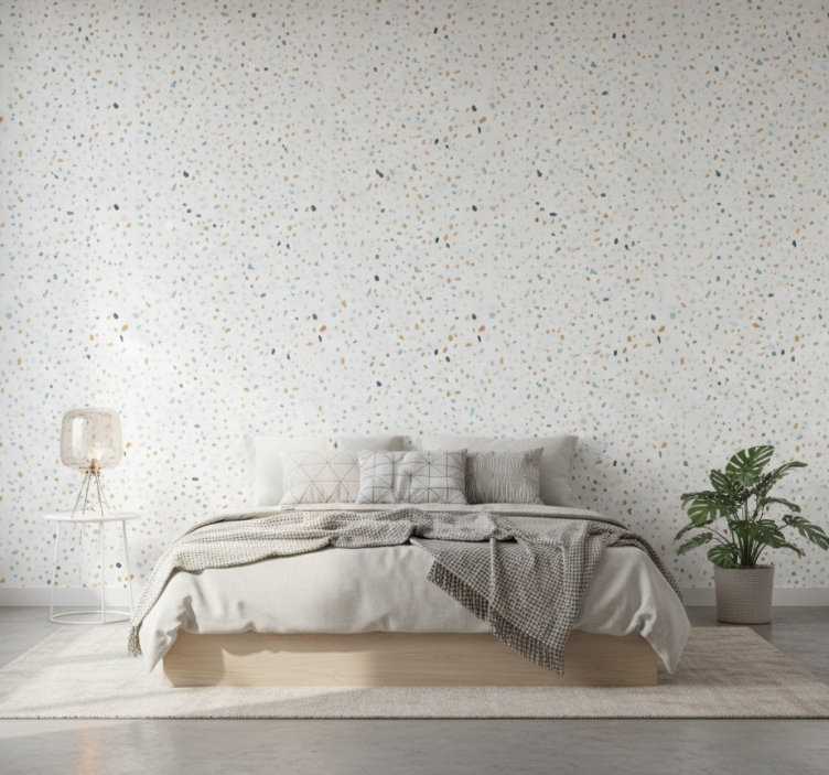 Papel pintado texturas estilo nórdico terrazzo - TenVinilo