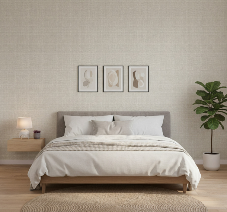 Papel pintado texturas lino marrón claro - TenVinilo