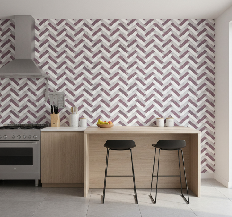 Papel pintado texturas patrón de mármol en espiga - TenVinilo