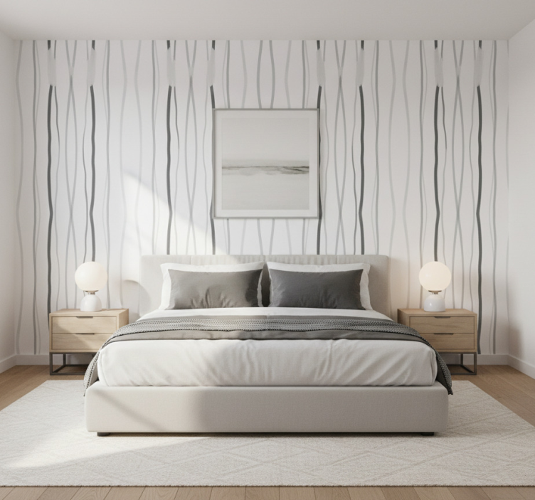 Papel pintado texturas rayas grises elegantes - TenVinilo