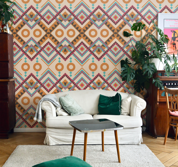 Papel texturas patrón de diamantes multicolores - TenVinilo