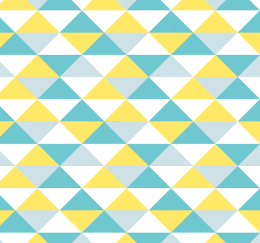Papel pintado geométrico triángulos azul y amarillo - TenVinilo