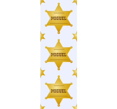 Papel pintado bebé estrellas de sheriff personalizables - TenVinilo
