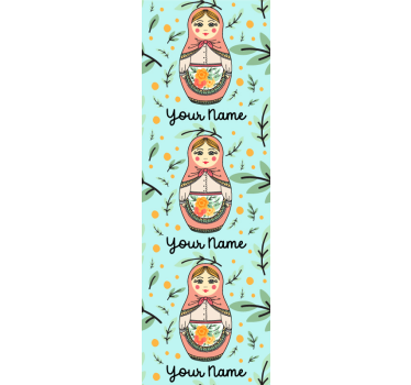 Papel pintado personalizable lindas muñecas matrioska - TenVinilo