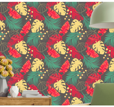 Papel floral Plantas tropicales - TenVinilo