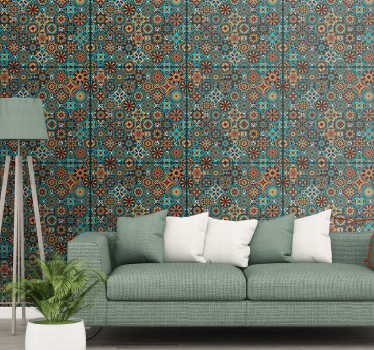 Papel pintado azulejos portugueses - TenVinilo