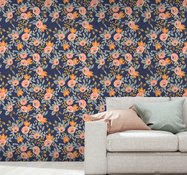 Papel pintado floral florecer elegancia - TenVinilo